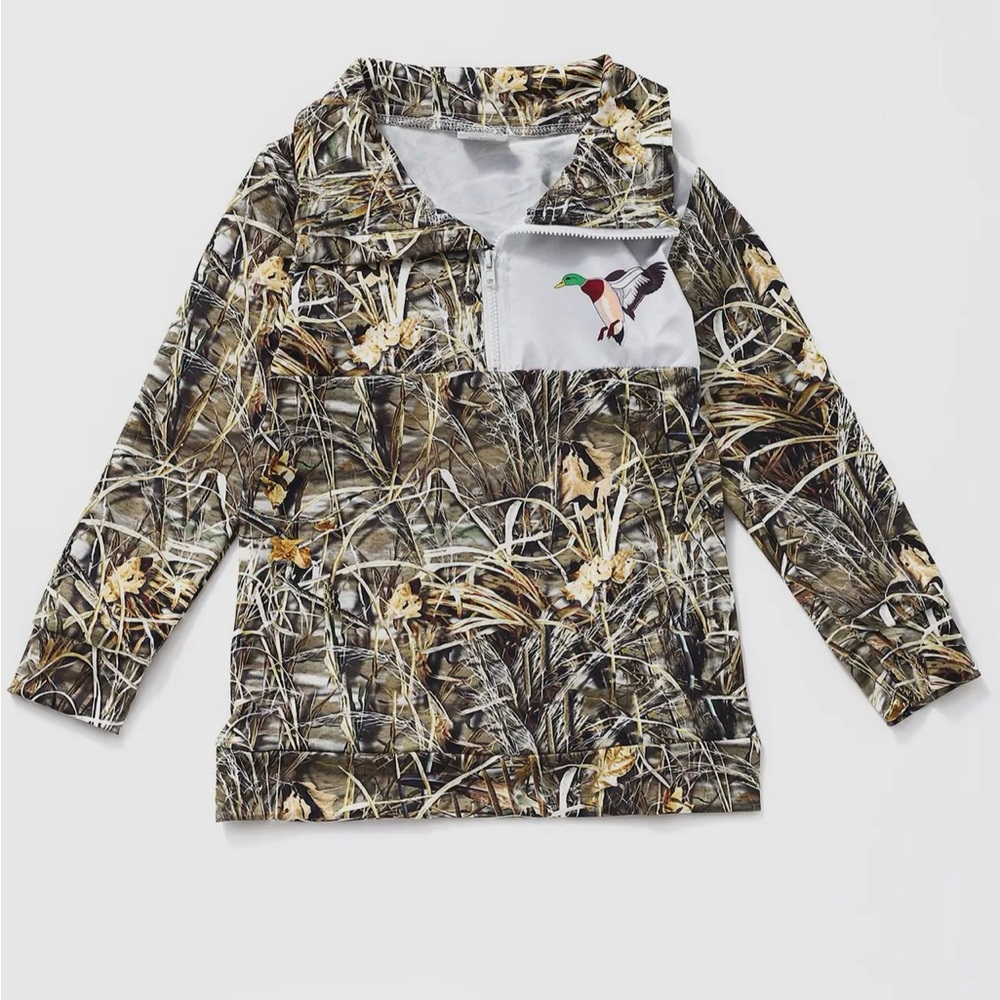 Kids Camouflage Jacket with Duck Print